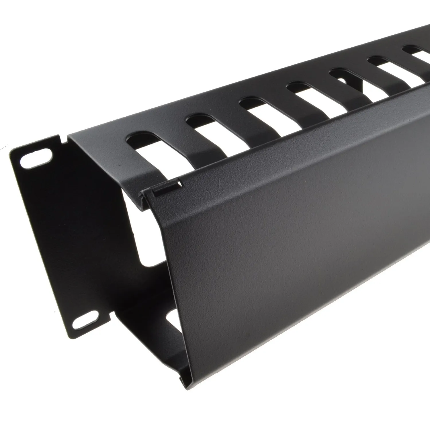 Kenable Kabelmanagement-Panel 1U 19 Zoll schwarz Stahl