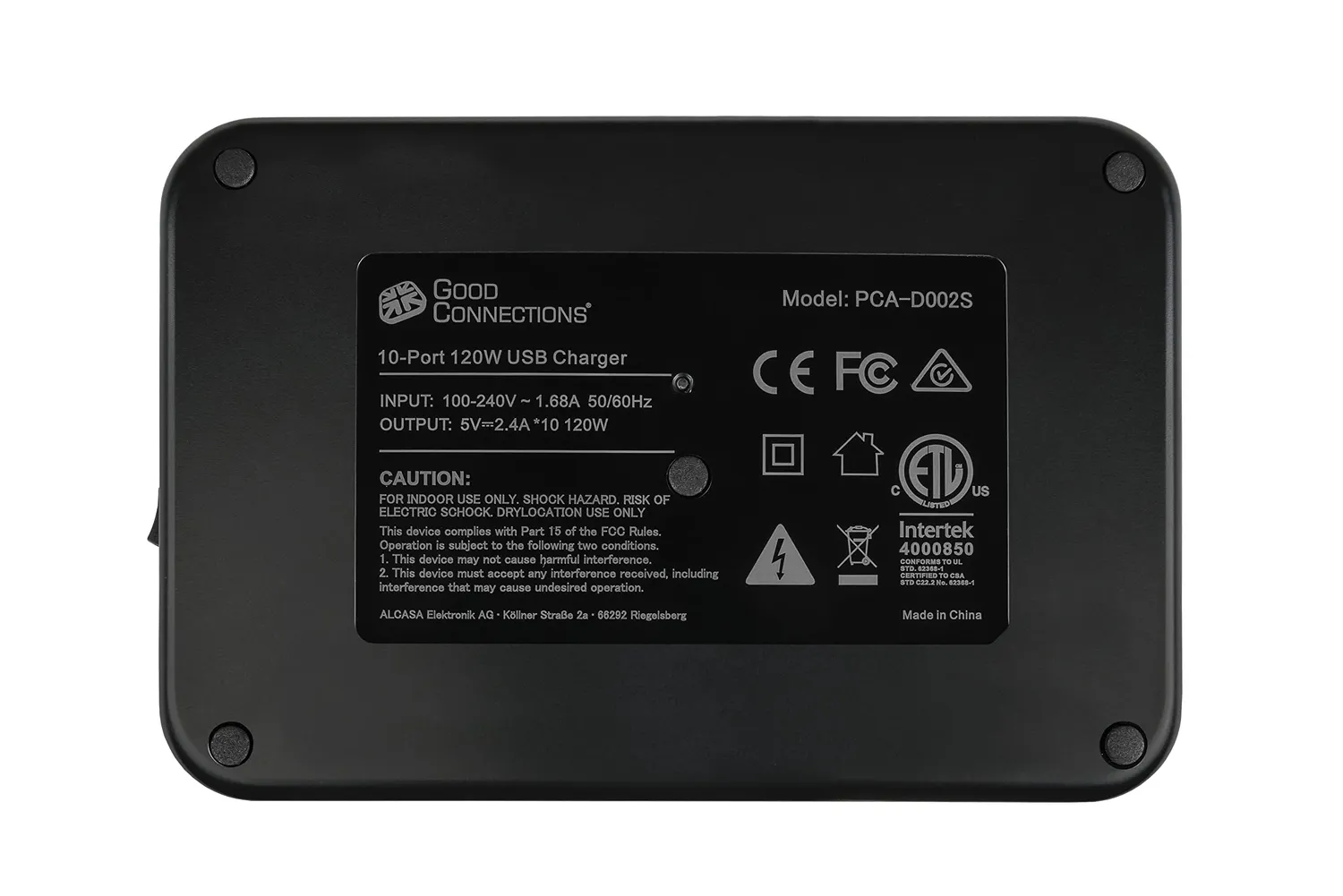 Good Connections 120W USB-Ladestation 10-Port schwarz 12W
