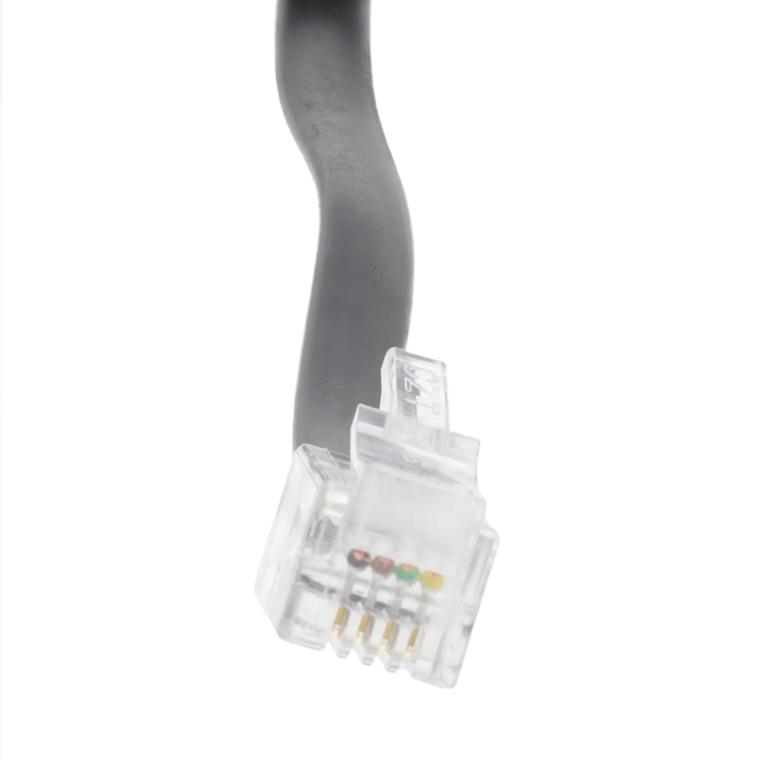 Kenable RJ10 4P4C Telefonkabel Flach Schwarz 2 m