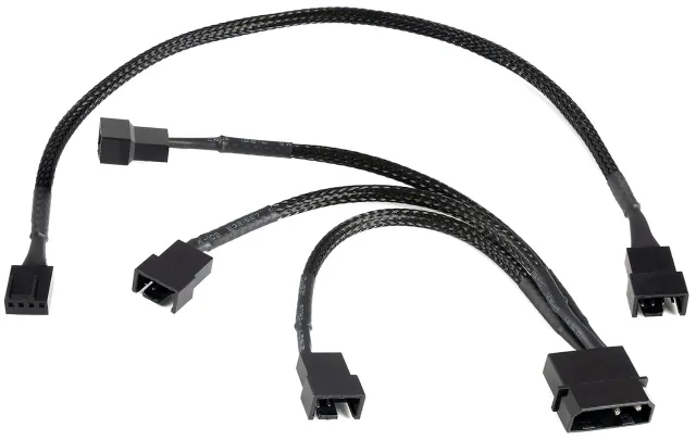 Poppstar Lüfter Kabel Set Y-Kabel + PWM Verlängerung 12V