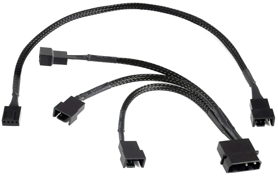 Poppstar Lüfter Kabel Set Y-Kabel + PWM Verlängerung 12V