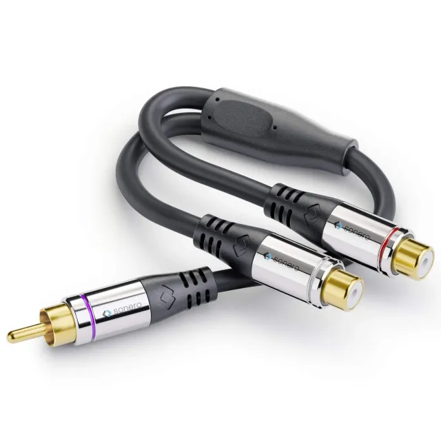 Sonero S-ACA010 Subwoofer Adapter 0,2 m schwarz Cinch Y