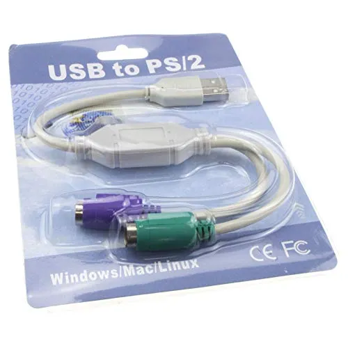 Kenable USB zu Dual-PS/2 Adapterkabel Tastatur Maus aktiv
