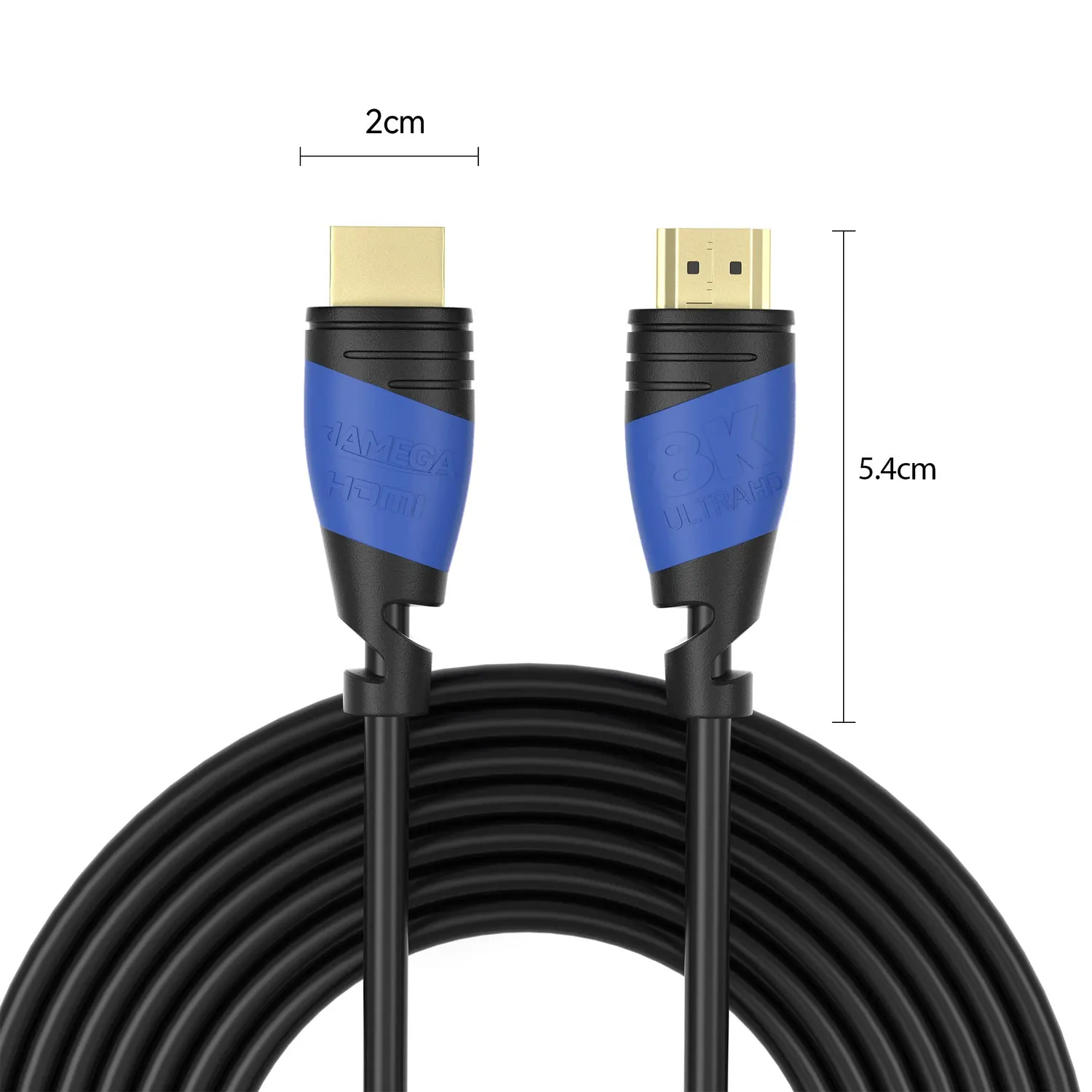 JAMEGA 8K HDMI Kabel 2.1 0,25m schwarz 48Gbps