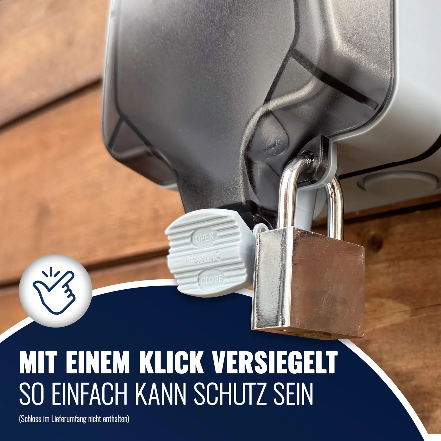 Poppstar Außensteckdose IP66 1-fach grau schaltbar
