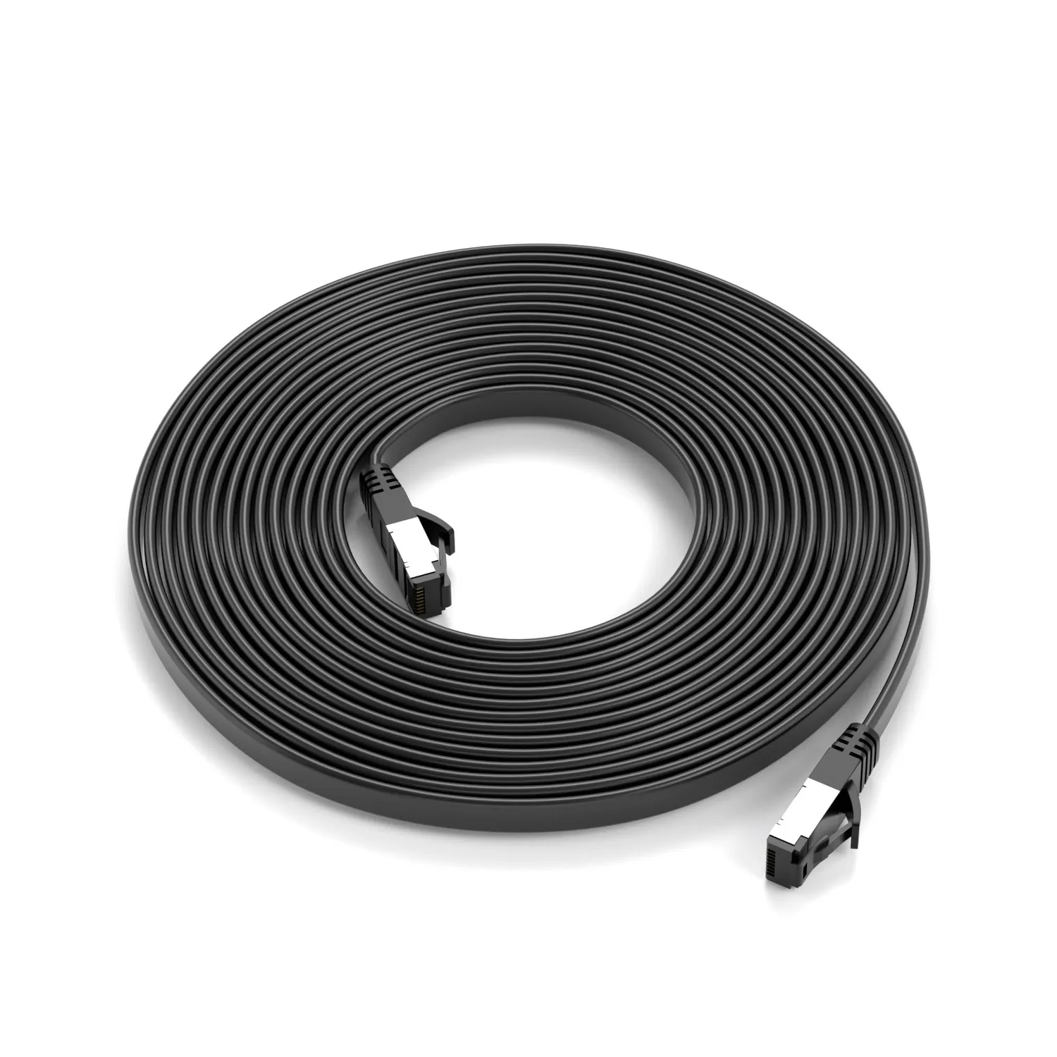 JAMEGA Cat.8.1 Flach Netzwerkkabel 1,5 m schwarz