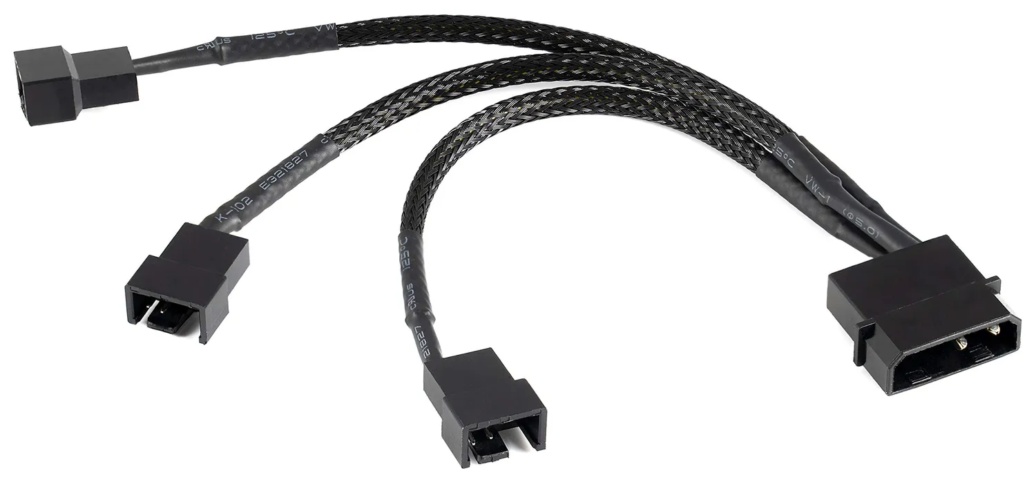 Poppstar Lüfter Kabel Set Y-Kabel + PWM Verlängerung 12V