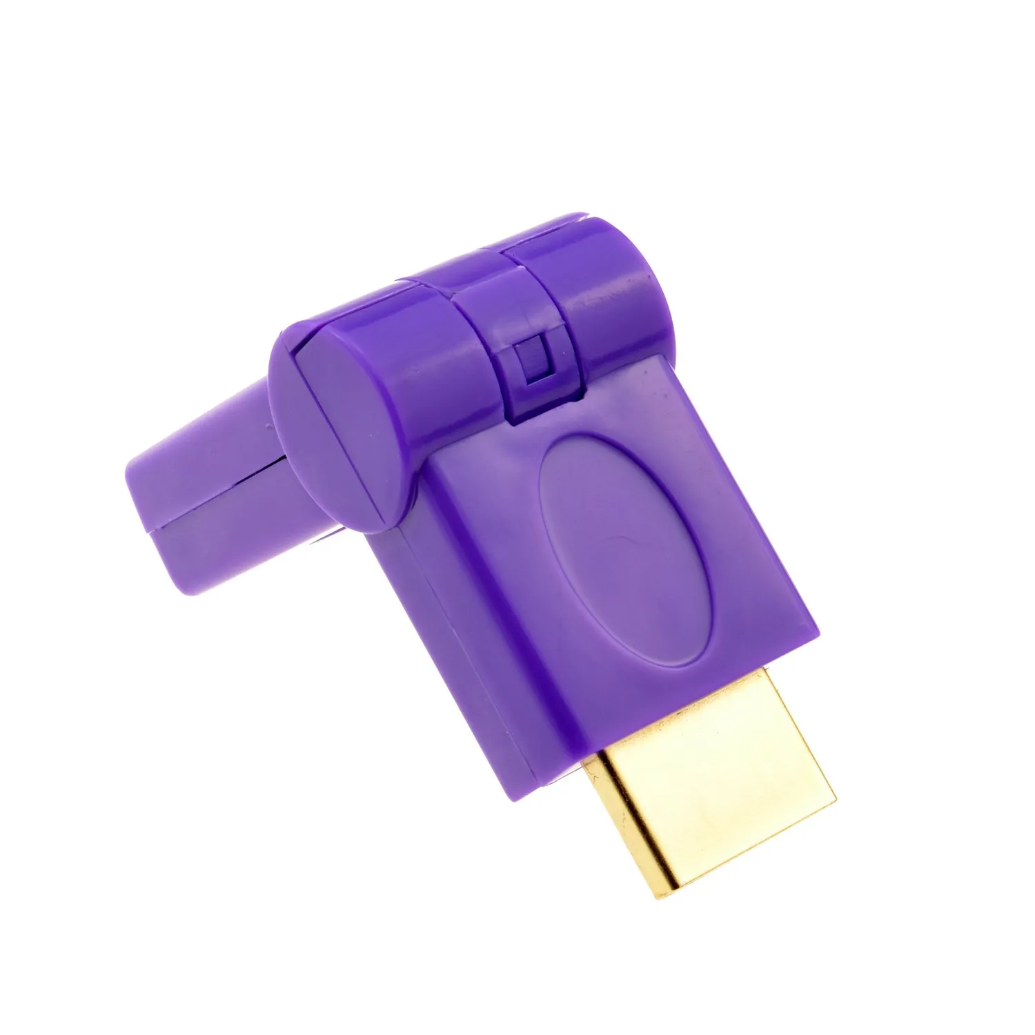Kenable HDMI Winkeladapter 180° drehbar lila 5,5cm