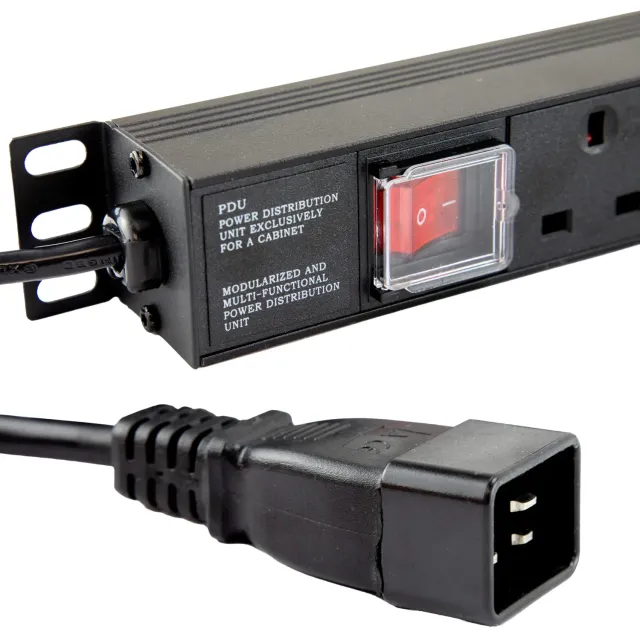 Kenable 19 Zoll PDU Steckdosenleiste 12-fach C20 16A 1,8m