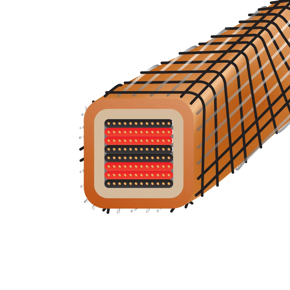 WireWorld Eclipse 10 Lautsprecherkabel Bulk 1,0m OCC-7N