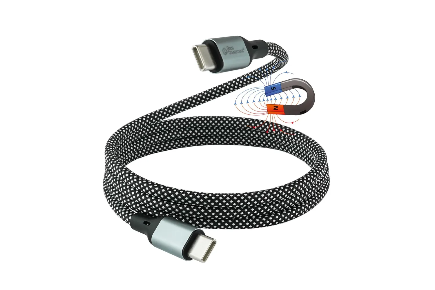Good Connections USB-C Spiralkabel 60W 1m Textil