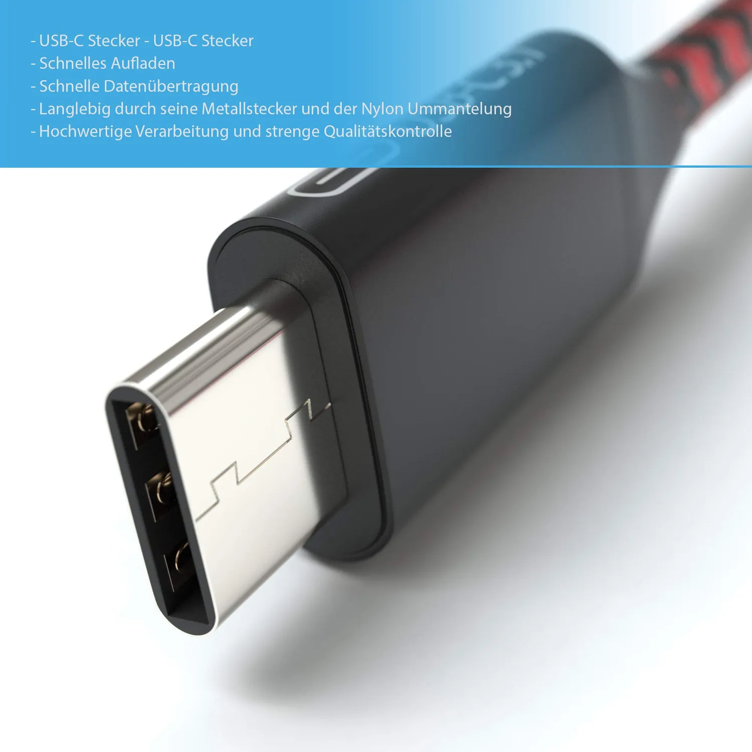 Jamega USB-C Kabel 3.1 Gen2 1,8 m 100W 10 Gbit/s