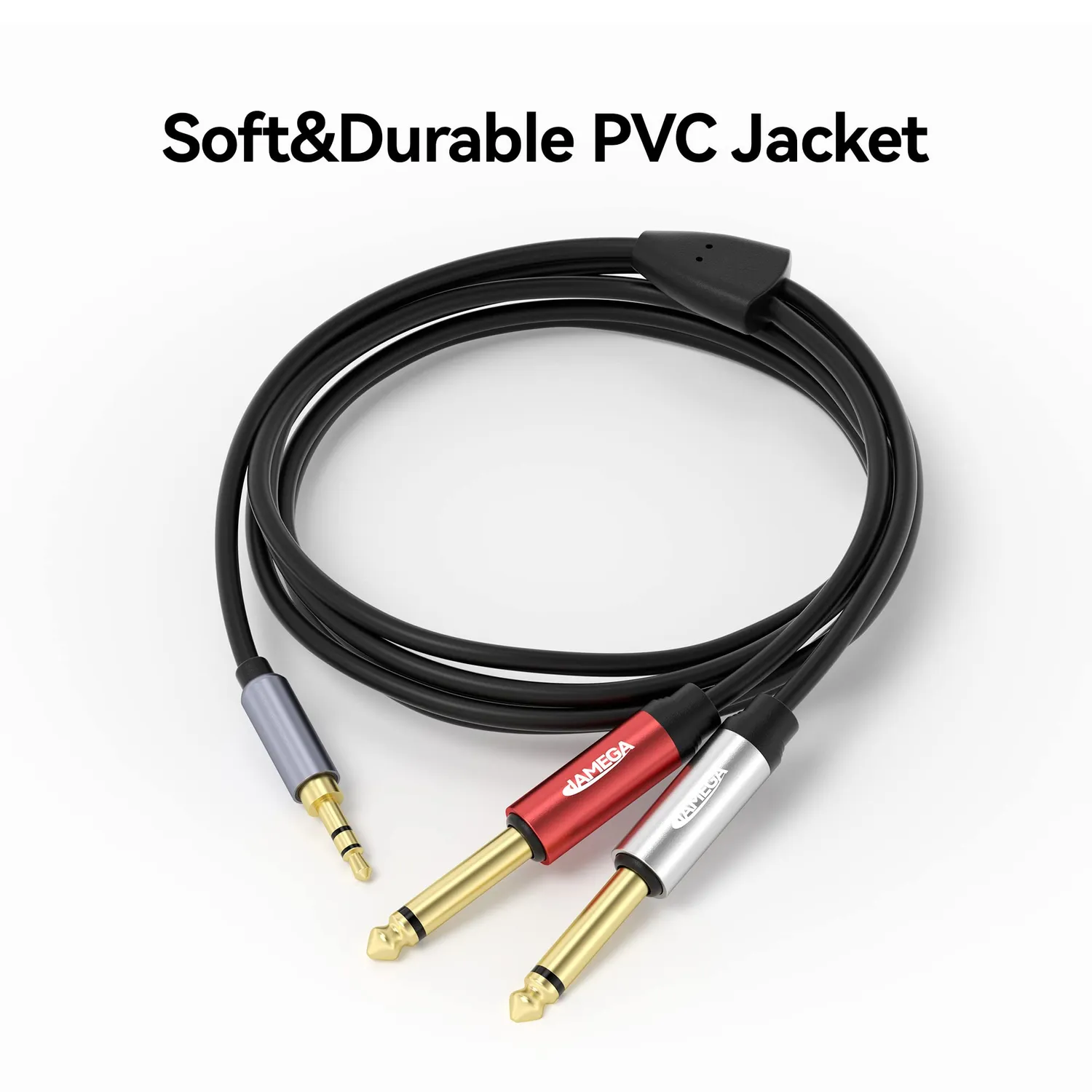 JAMEGA 3,5mm auf 2x 6,35mm Audiokabel 7,5m Splitter