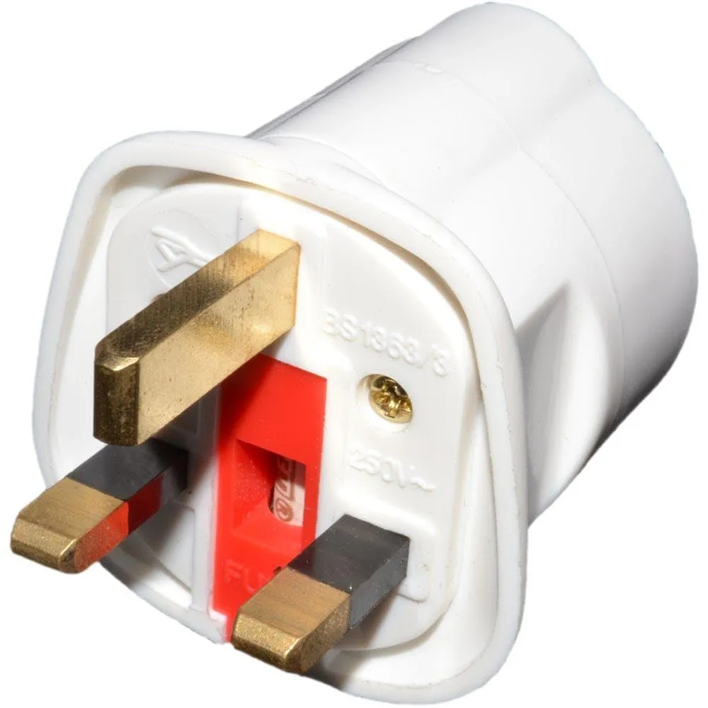 Kenable 13A UK auf Euro Adapter weiß 3-polig