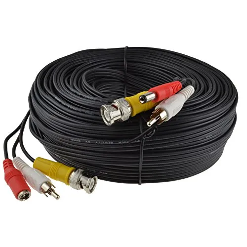 Kenable CCTV Kombi-Kabel BNC 10 m Schwarz Video Audio