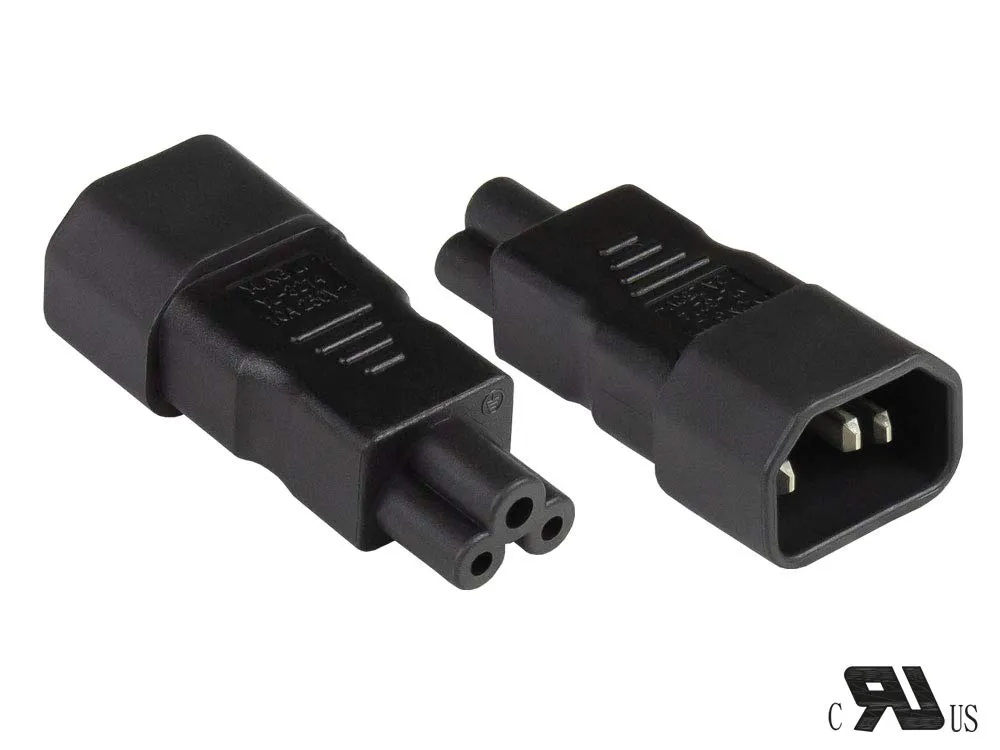 Good Connections C14 auf C5 Kleeblatt-Adapter schwarz UL