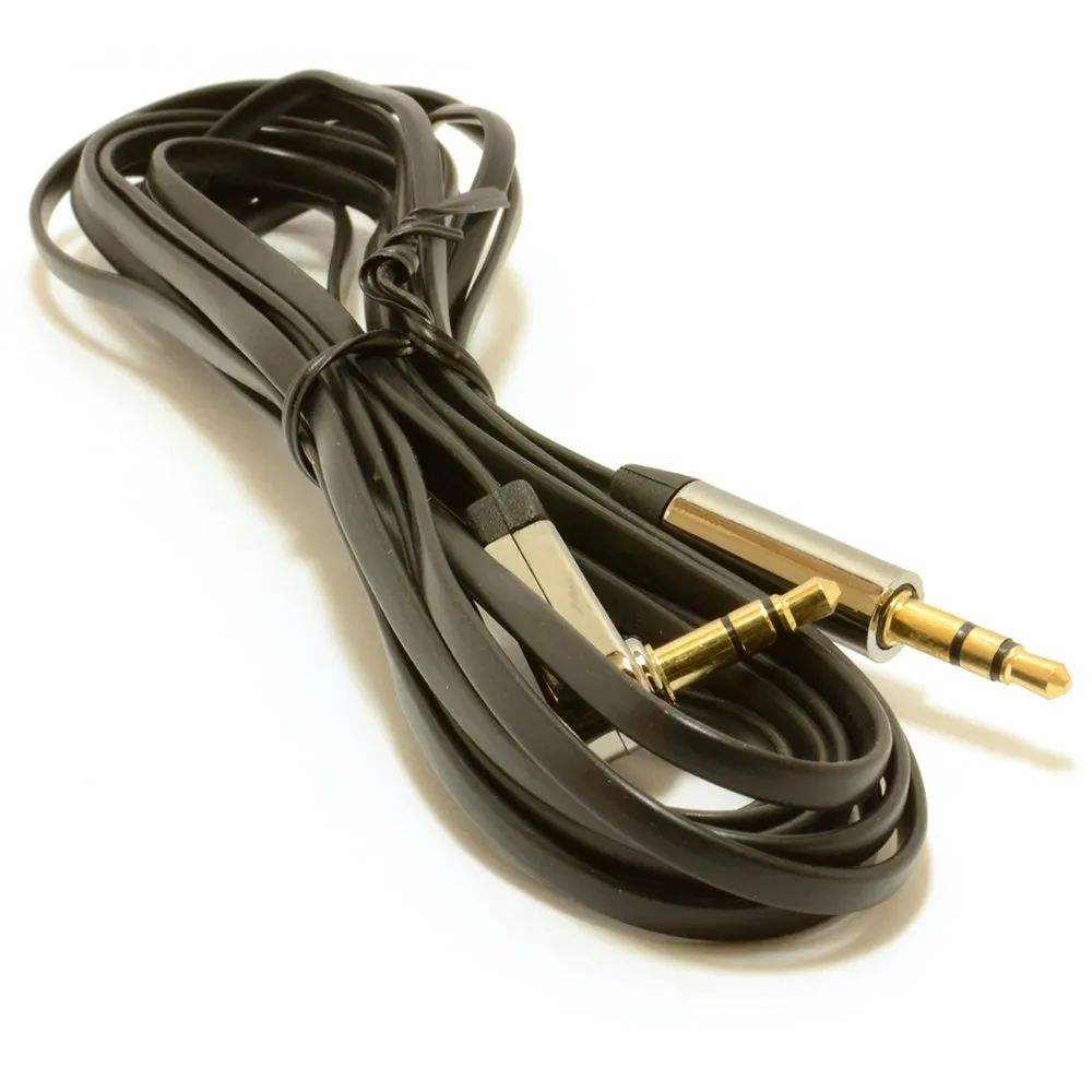 Kenable AUX Kabel 3,5mm 3m Flach Winkel Schwarz