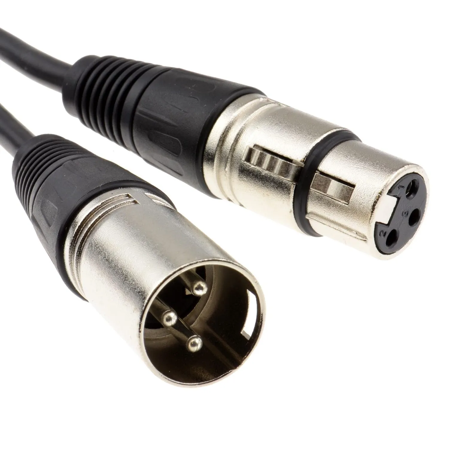 Kenable XLR Mikrofonkabel 0,5m schwarz abgeschirmt