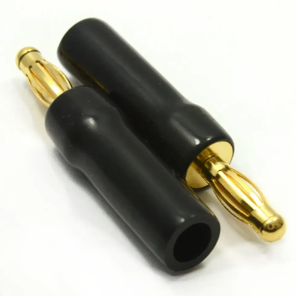 Kenable 4mm Bananenstecker Lautsprecher schwarz einzeln