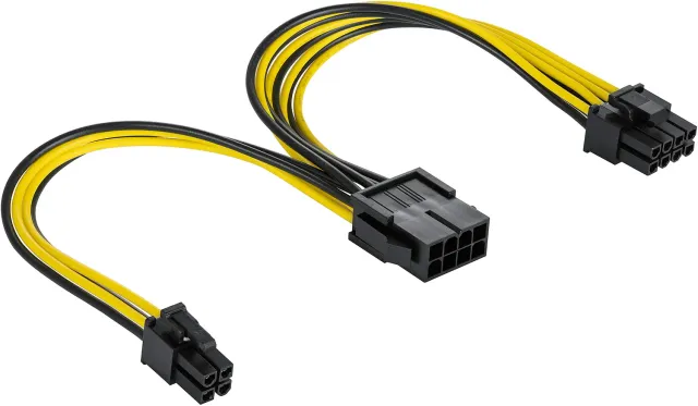 Poppstar 8-Pin auf 8+4-Pin CPU-Verlängerungskabel 20cm ATX
