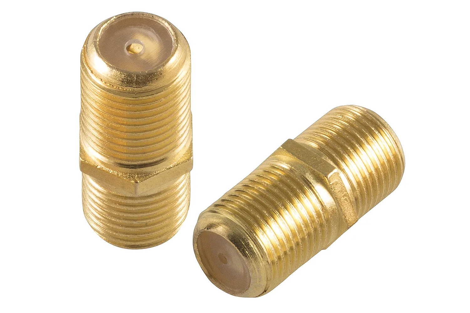 Poppstar 4x SAT F-Stecker 7mm Set vergoldet wetterfest