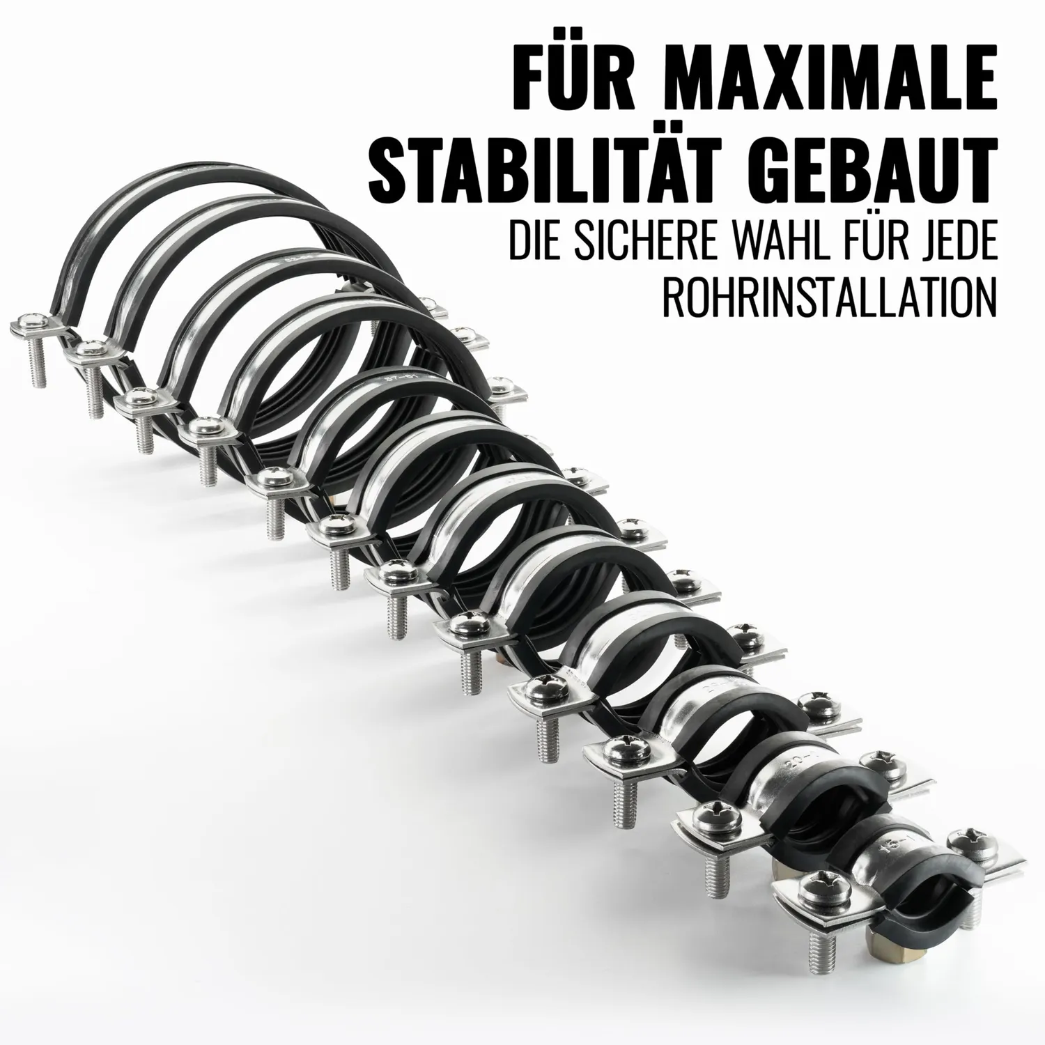 Poppstar Rohrschellen 74-80mm Edelstahl 2er Set W4