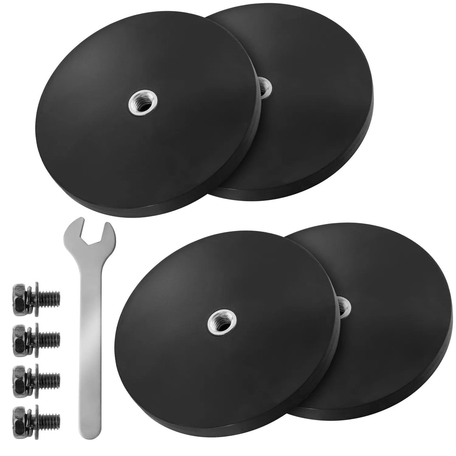 Poppstar Topfmagnet M6 66 mm 20 kg 2 Stück gummiert