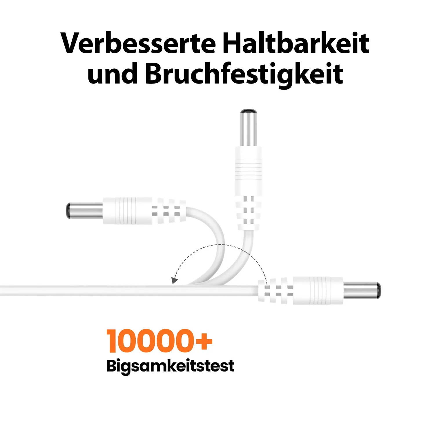 JAMEGA DC Verlängerungskabel 1 m weiß 5,5x2,1 mm