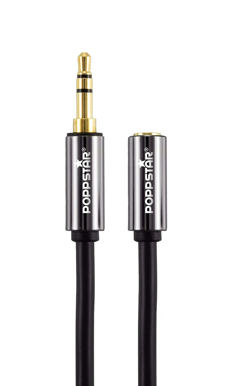 Poppstar Audiokabel Klinke Verlängerung 3,5mm 2m