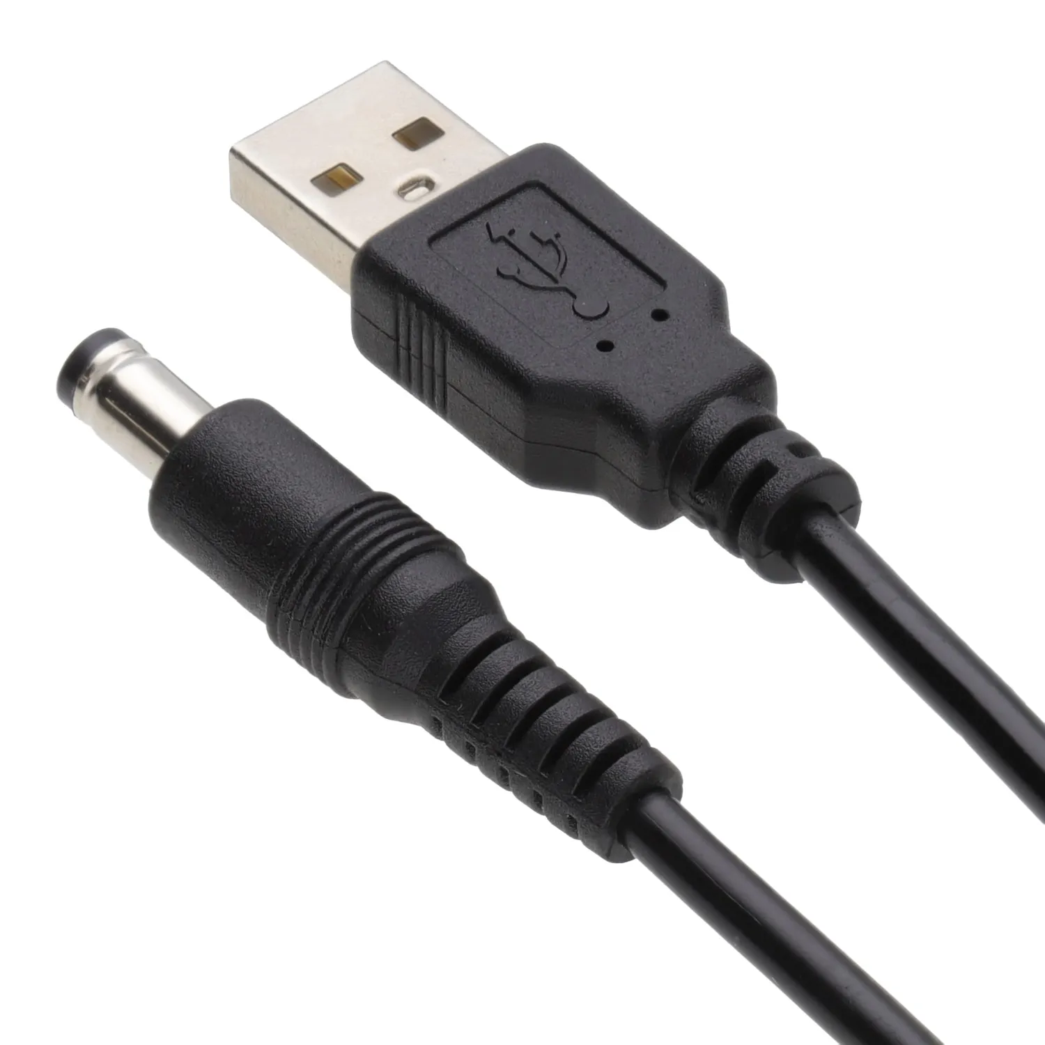 Kenable USB auf DC 5,5x2,1mm Stromkabel 0,5m Schwarz 5V 2A