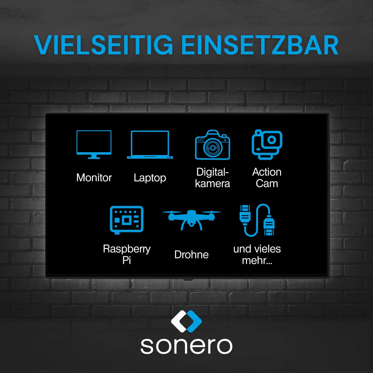 Sonero X-PHC030 Micro HDMI Kabel 1,5m 4K schwarz