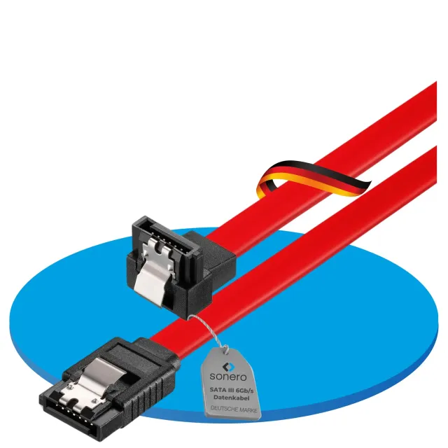 Sonero X-SATA020-050R SATA III Kabel 0,5m rot gewinkelt