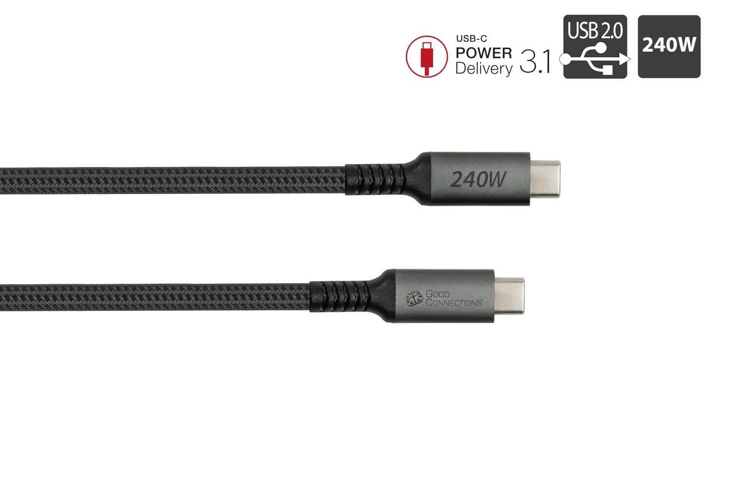Good Connections USB-C Kabel 240W 2m anthrazit
