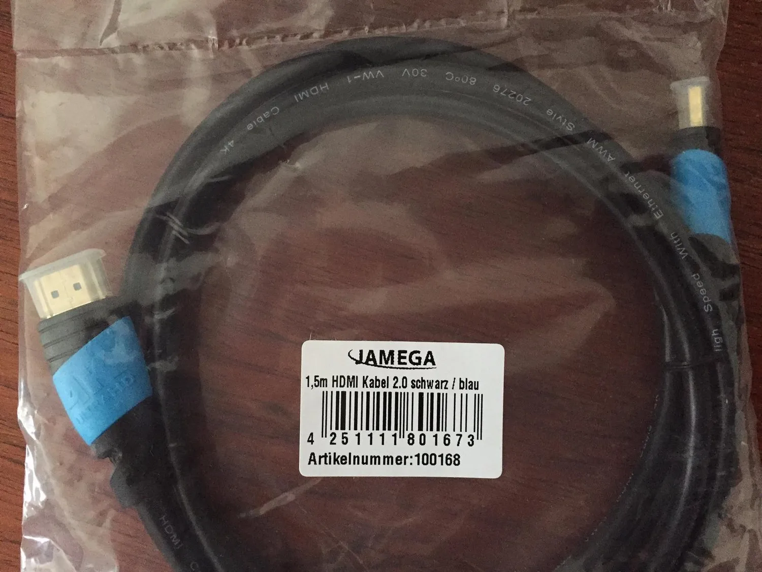 JAMEGA HDMI 2.0 HDMI-Kabel 3m Schwarz 4K 60Hz