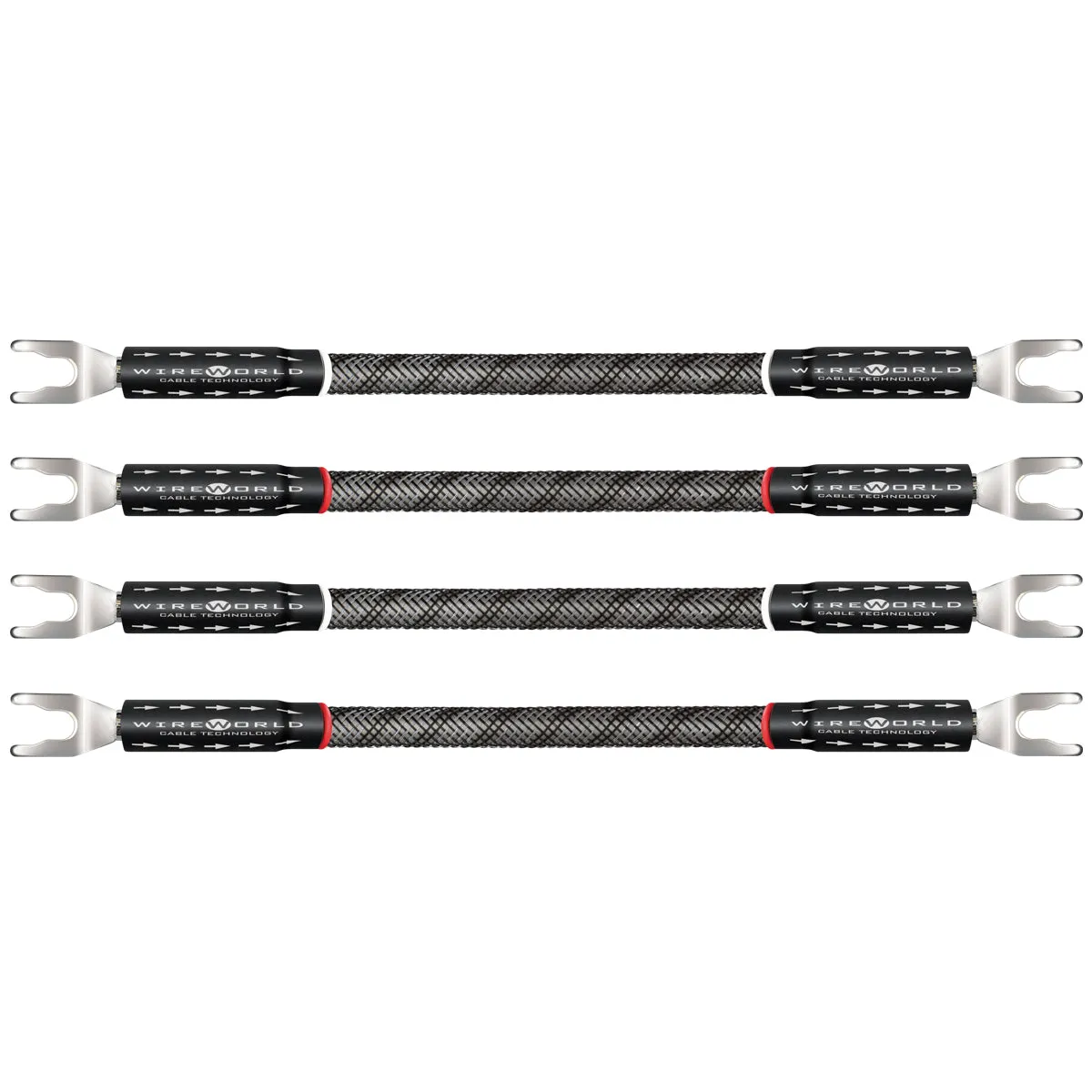 WireWorld Silver Eclipse 10 Lautsprecher-Jumper Banana 4er-Set silber