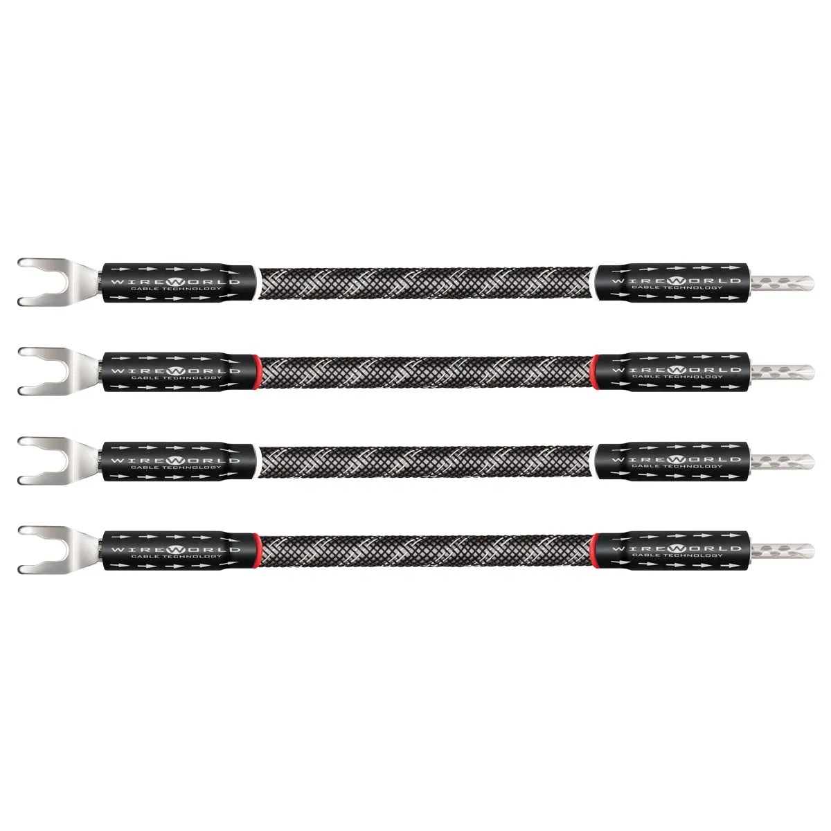WireWorld Platinum Eclipse 10 Bi-Wire Jumper 4er Silber