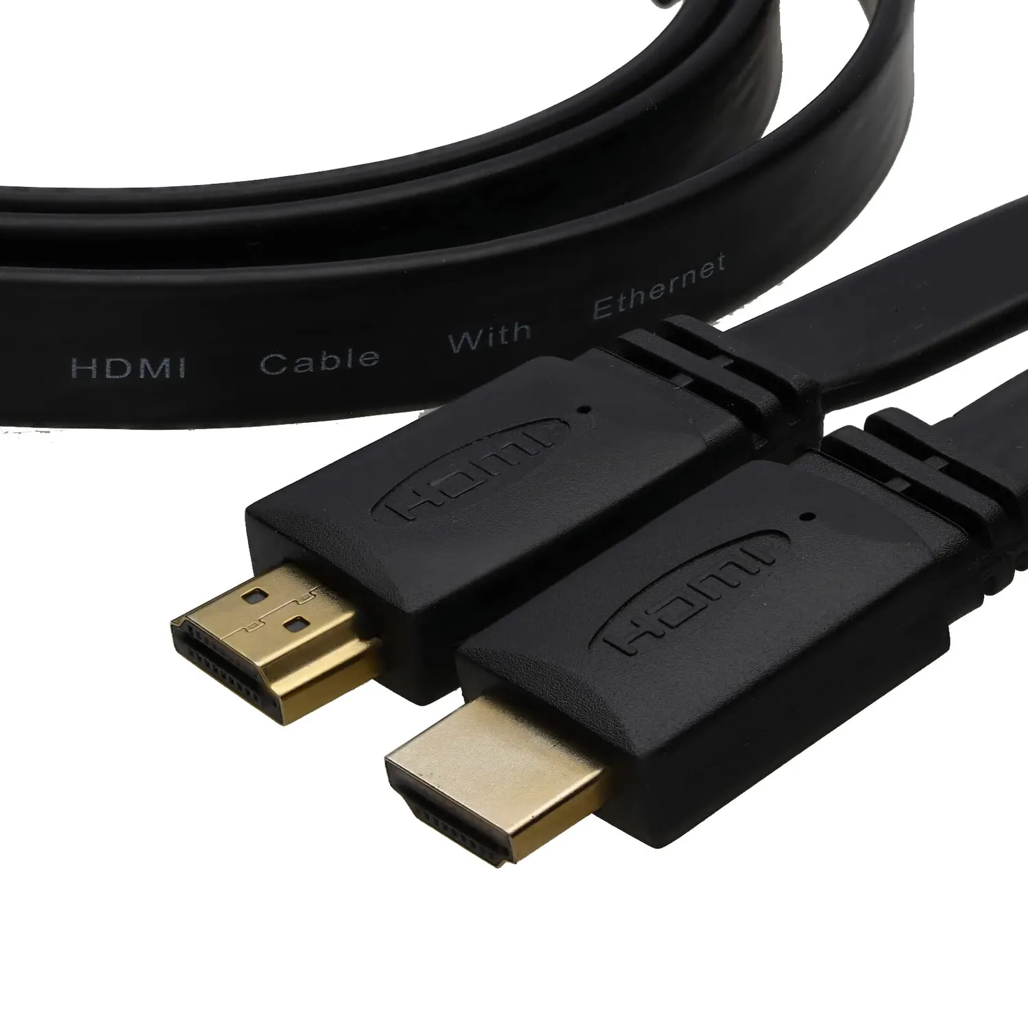 Kenable Plano HDMI Kabel flach 1,8m schwarz High Speed