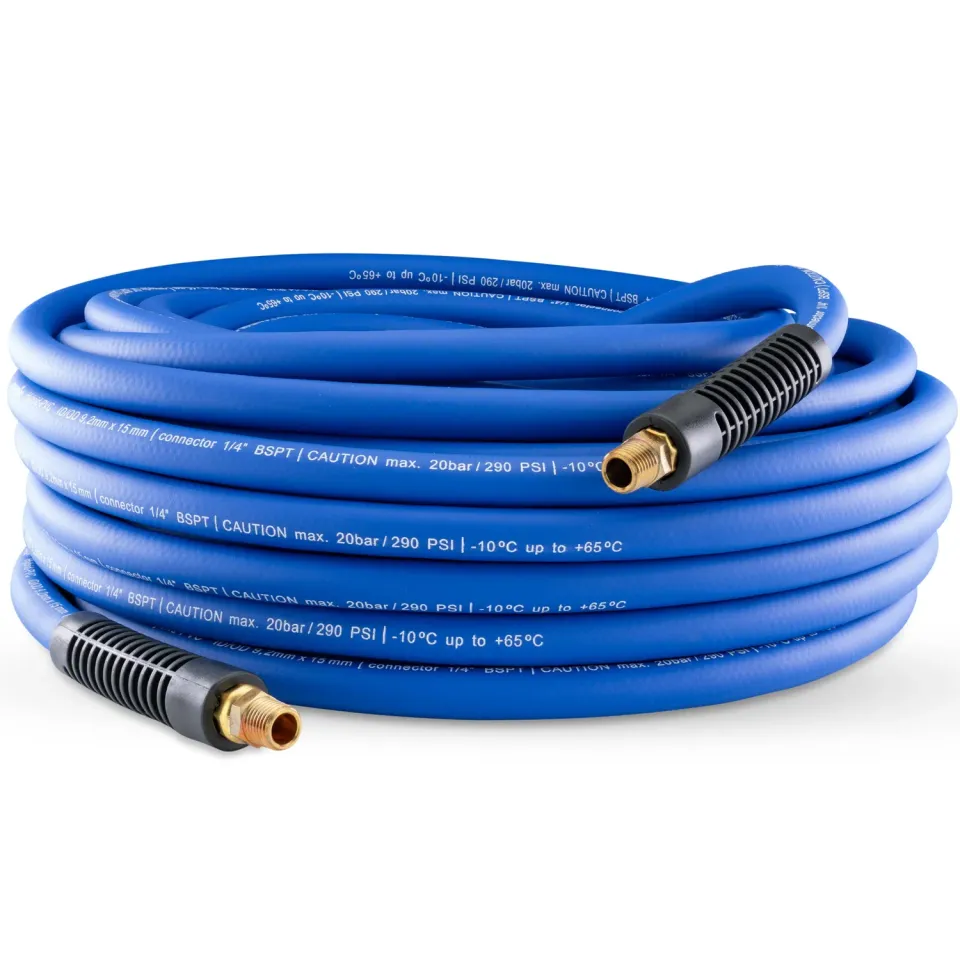 Poppstar Hybrid Druckluftschlauch 50m blau 20bar
